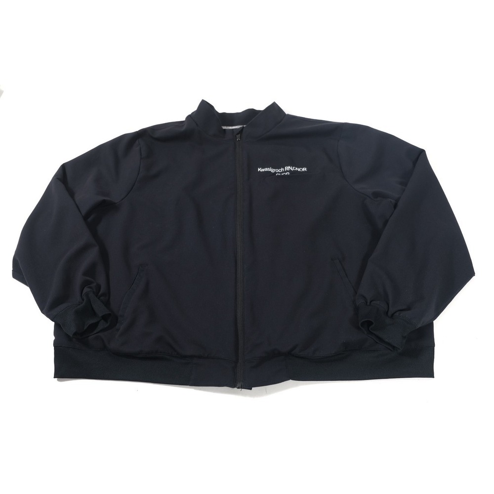 Fabletics Scrub Jacket Mens 2X Black Full Zip Performance CJ2253818 Stretch